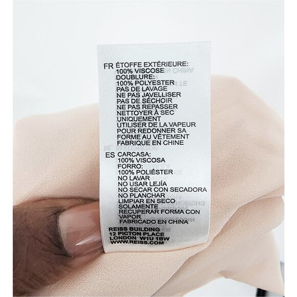 Reiss Matra Cream Halter Midi Dress – Summer Wedding Guest Size 10 - Picture 6 of 8